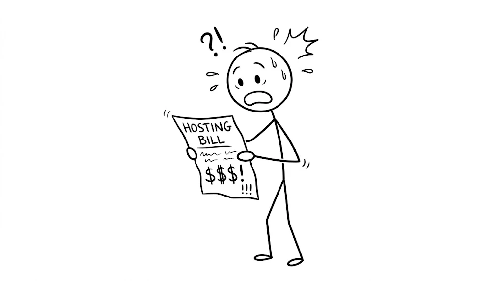 my reaction of getting the latest hosting bill