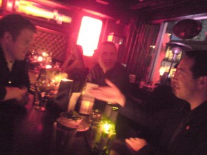 A friendly argument at a Tweetup